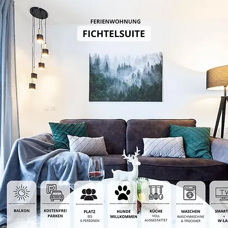 Die Fichtelsuite 1-6 Pers Ferienwohnung Nahe Ochsenkopf Sued 800M In Fleckl Warmensteinach Zewnętrze zdjęcie